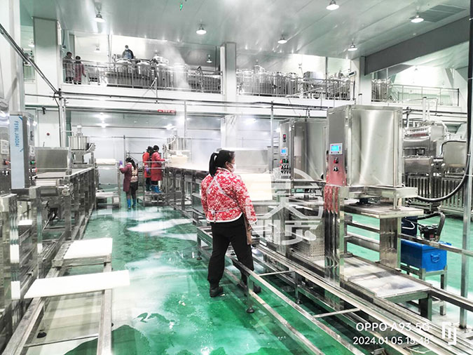 彭大順大型干豆腐生產(chǎn)線設備實際生產(chǎn)案例